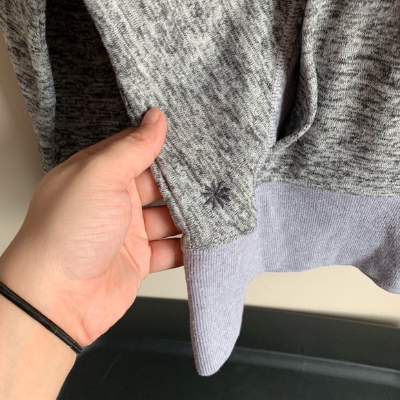 Athleta Gray Marled Hoodie Hooded Sweatshirt - Picture 3 of 6